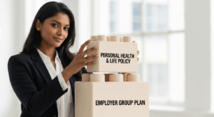 Professional in Trinidad reviewing their group health insurance benefits with guidance from TrueHaven Advisory.